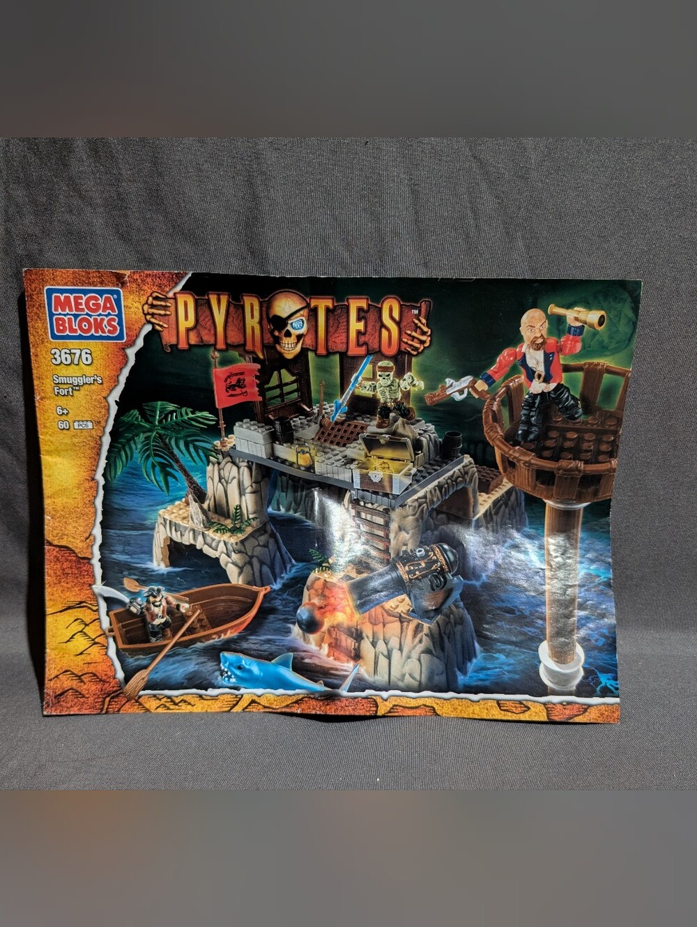 Mega Bloks Pyrates Smuggler's Fort Set With Manual 3676 (Missing 1 Piece) 2005